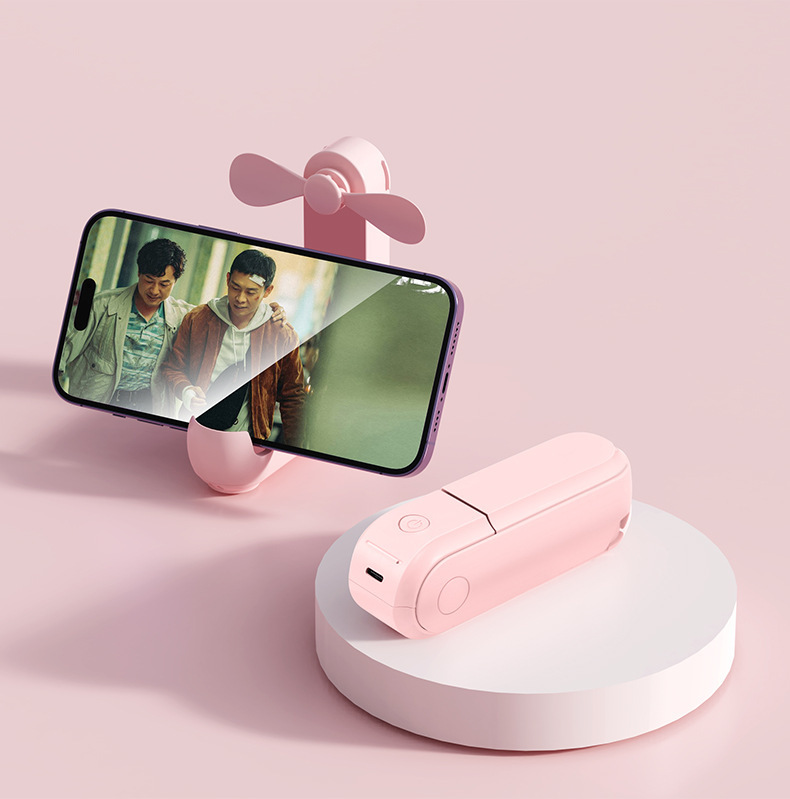 2025 新入生屋外ハンドヘルドポータブル小型ファン USB 折りたたみ多機能スリーインワンミニ小型ファン|undefined