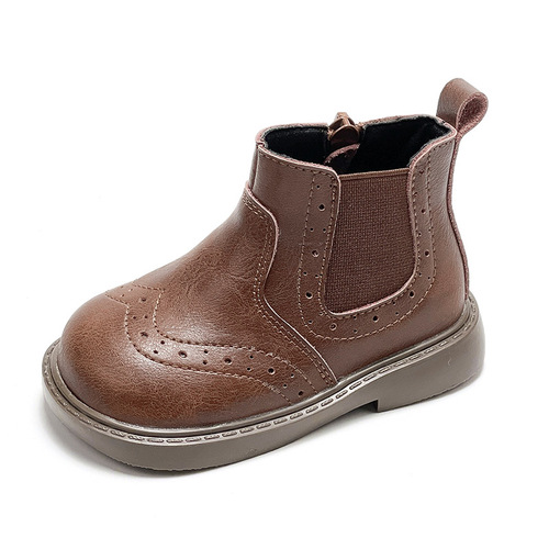 {15-37 size} Girls Martin boots  autumn new baby toddler shoes British retro children's leather boots