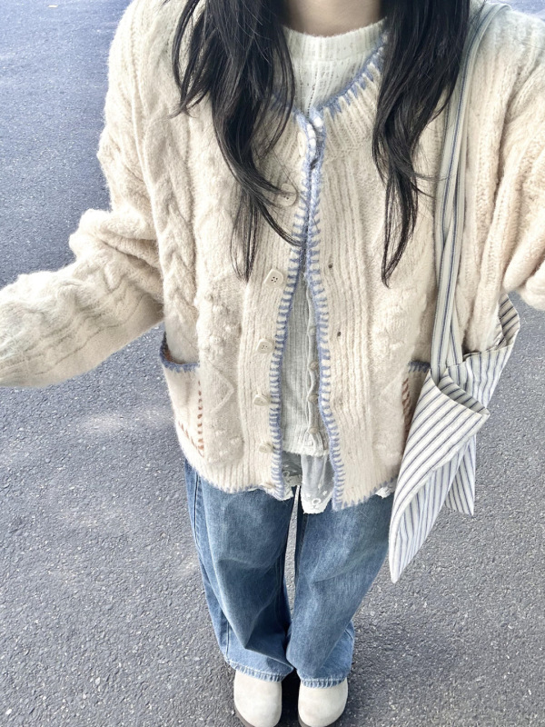 韩系慵懒风高级感超好看针织衫2025秋季小个子减龄温柔风百搭毛衣|undefined