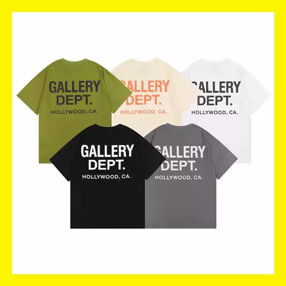 Foreign trade wholesale American fashion brand GALLERY DEP basic letter classic logo slogan short sleeve men's and women's T-shirt