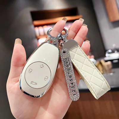 Car key bag — zero run t03 key set c11 - old-zero-run-milk-white-single-shell-white-ling-rope-number-plate