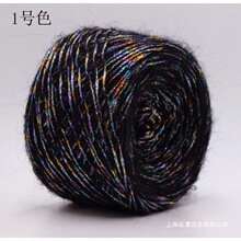 雪妮线马毛线粗毛线马毛亮丝线金银丝线围巾线丝光线满斤贝远手编