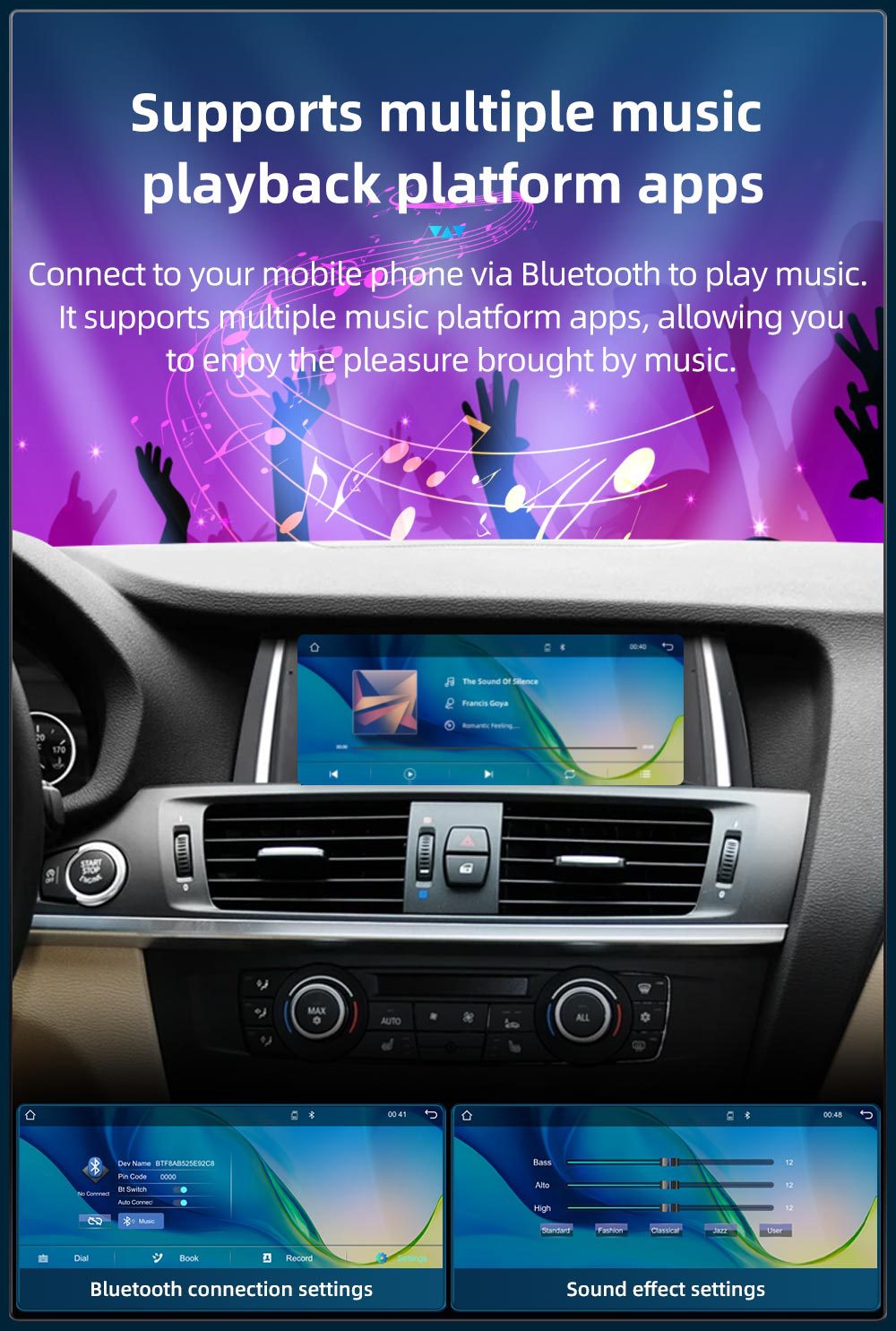 8.8inch Suitable for Bmw X3 F25 X4 F26 Car Central Control Large Screen Navigation Carplay Player