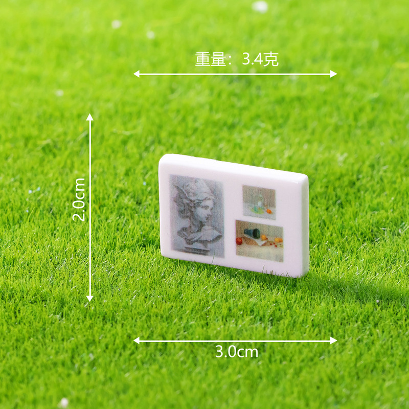 微景观树脂摆件油画写生画架 diy装饰品娃娃屋造景办公室桌面摆件|undefined
