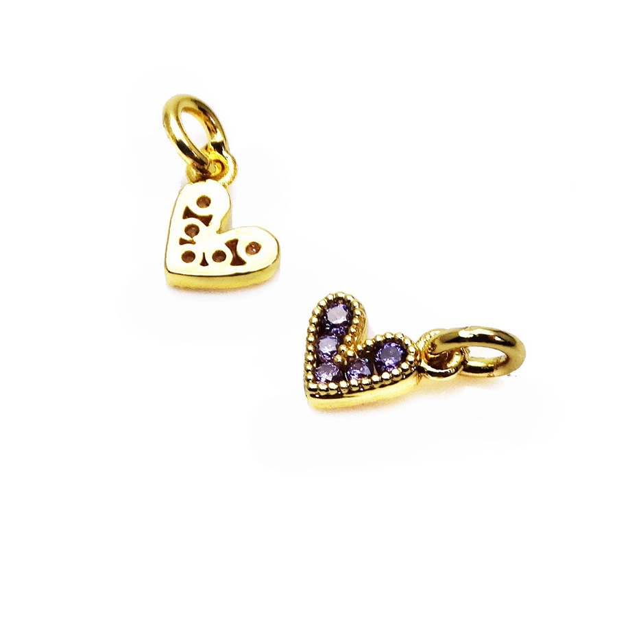 2g Weight Pendant Jewelry Making Type 10*10mm, 6*6mm Jewelry Making Size Zircon Inlay Material DIY Jewelry Accessories Classification 1 Piece Quantity Copper Material Heart Shape Pattern Inlay Design Sweet Style 1 Piece 10*10mm 6*6mm Copper Zircon Heart Shape Pendant 4