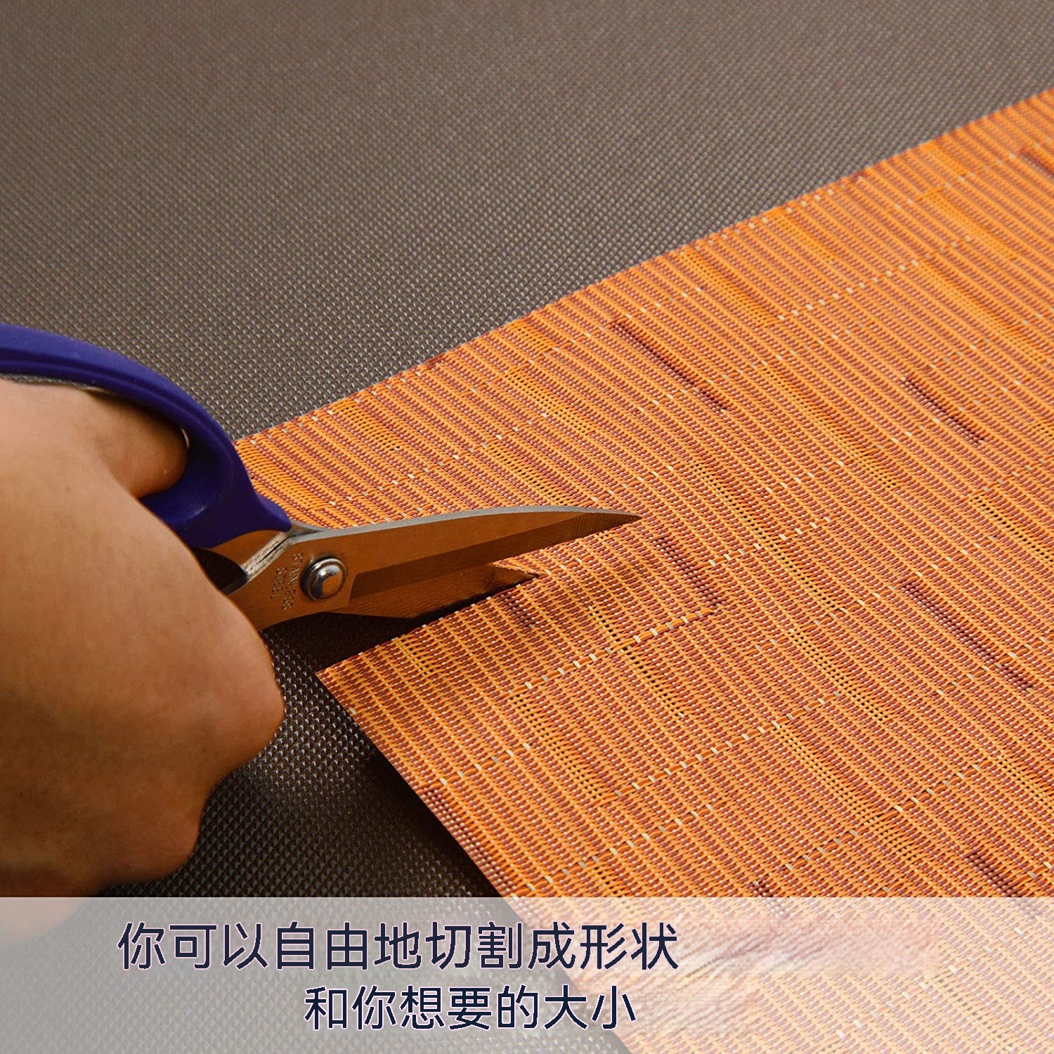 亚马逊爆品竖向竹节系列特斯林餐垫防水防油餐垫欧式西餐垫隔垫餐详情10