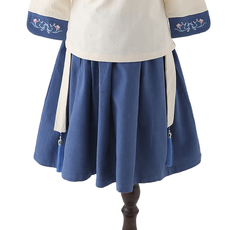 태슬 스커트 블루