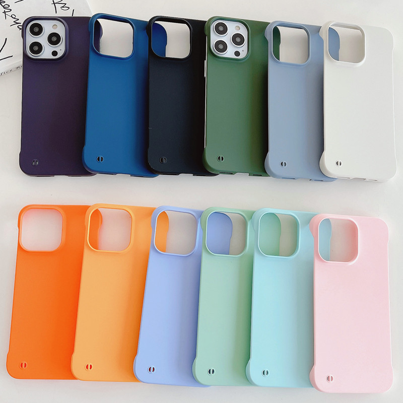 Suitable for iPhone 16 Skin-Feel 15Pm Apple 14Pro Phone Case 12 Frameless X Simple 11/8 Large Hole 17