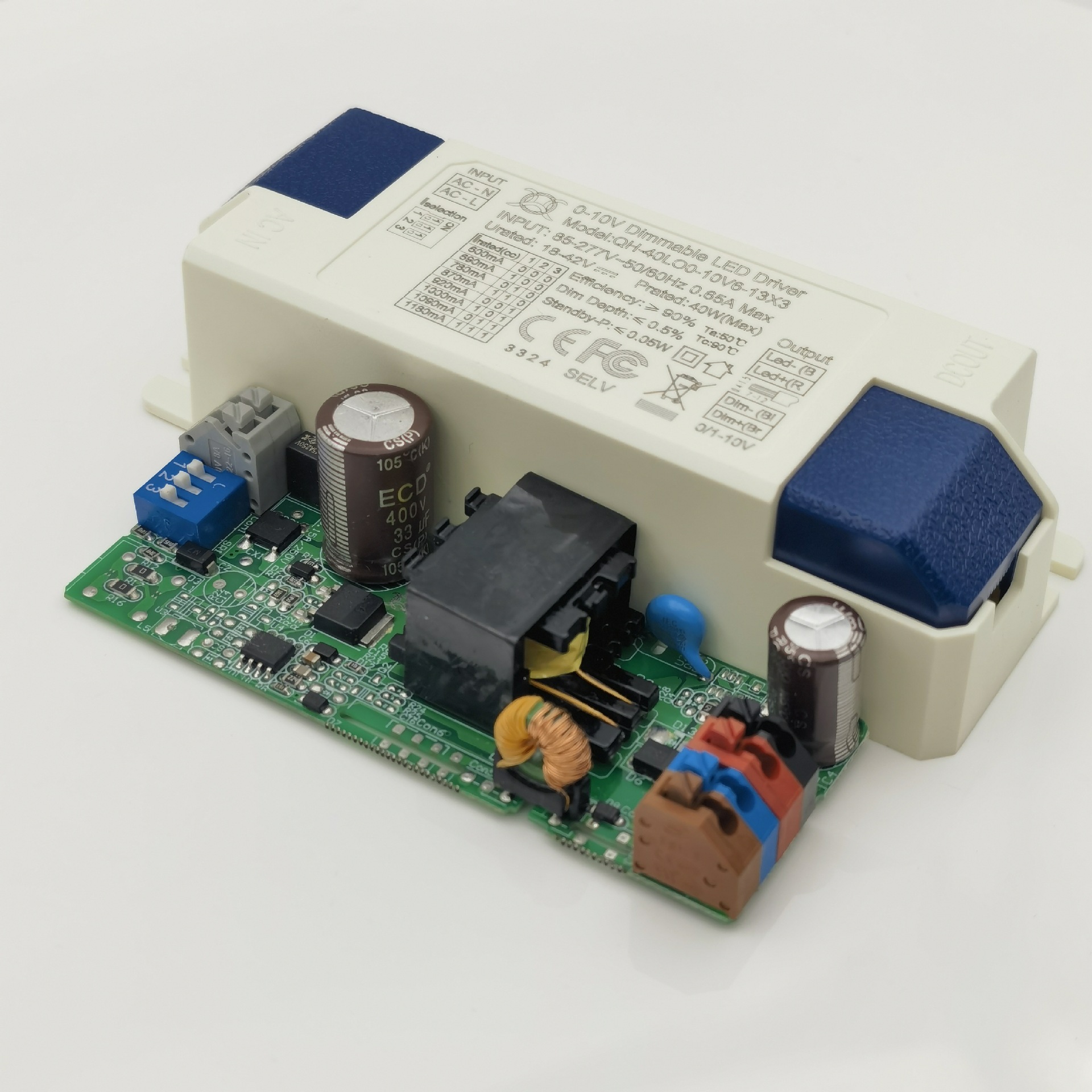 5-year warranty 0-10v dimming power supply 24-40W wide voltage isolation no stroboscopic dialed LED constant current power supply