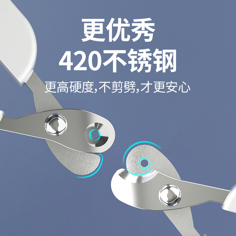 Estilo simple mejorado pequeño Q agujero redondo gato cortaúñas nuevas cortaúñas para mascotas cortaúñas de acero inoxidable anti-corte línea de sangre