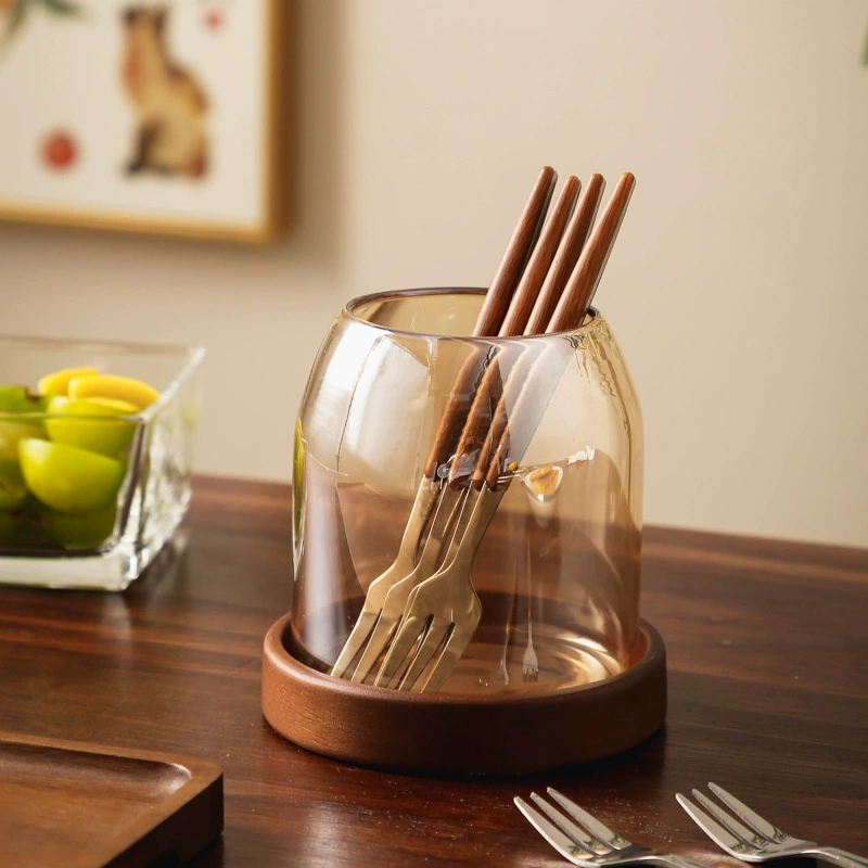 Ретро банка для хранения вилок для фруктов, вилка для фруктов из нержавеющей стали, десертная ложка, бытовая стеклянная банка для фруктов, набор банок