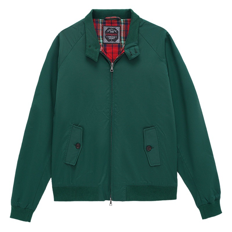 Gddqsdc Harrington chaqueta hombres otoño americano Retro Ropa de trabajo delgada ameikaji G9 chaqueta de motocicleta a prueba de viento