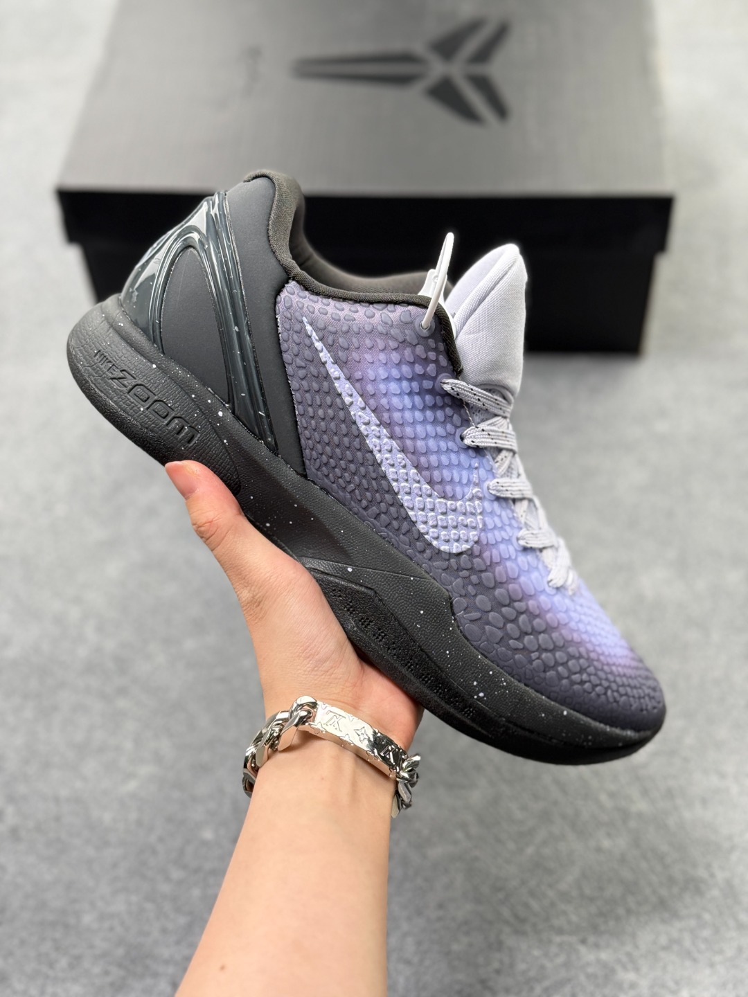 Zapatos Pitian versión original pura Kobe 6 generación zapatos de baloncesto Kobe 6 hornet azul tablero de carbono zapatos deportivos de combate real para hombres y mujeres
