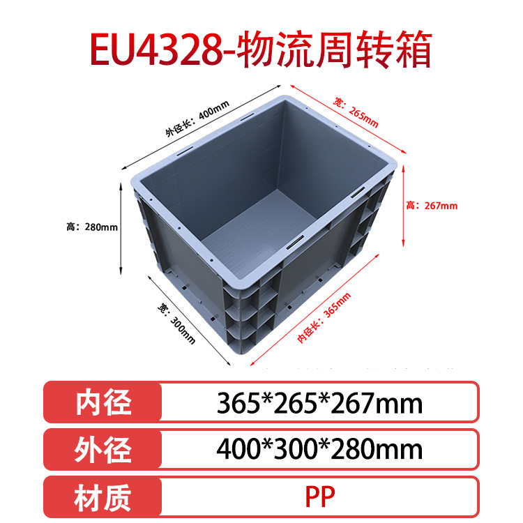 EU4328(외경 400*300*280mm), 회색