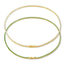 欧美跨境热销s925纯银镶嵌满钻多色彩锆项链INS风锁骨链新款爆款