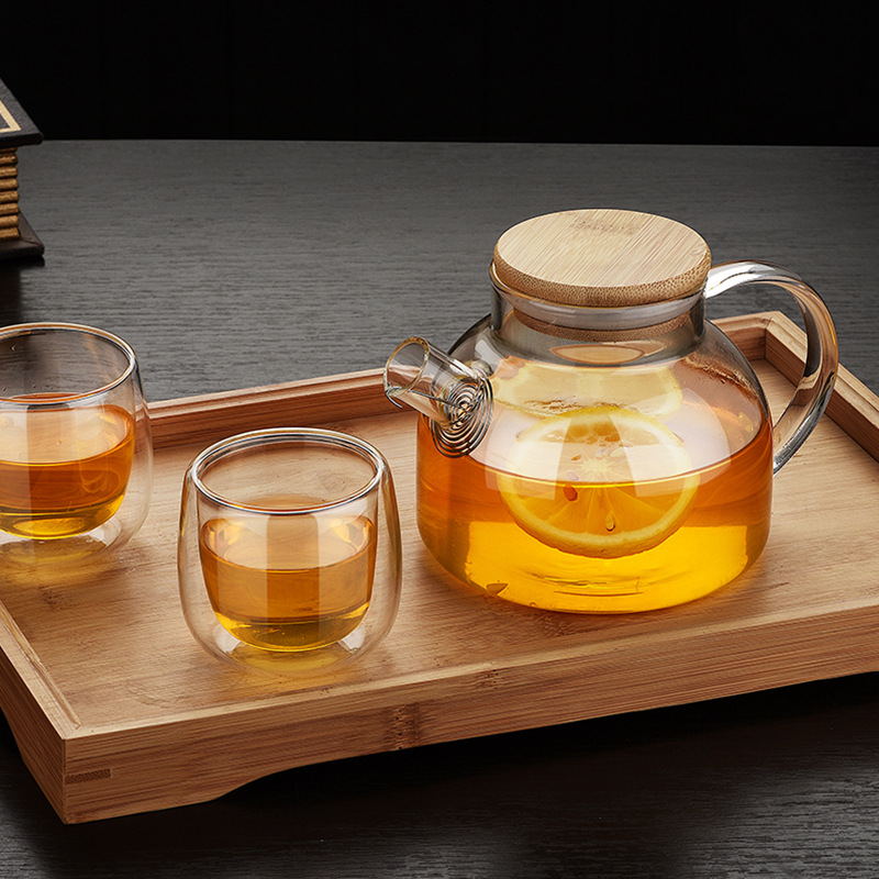 Heat-resistant glass tea set, scented tea tea set, complete set of Kung Fu tea set, gift box, gift set, glass teapot
