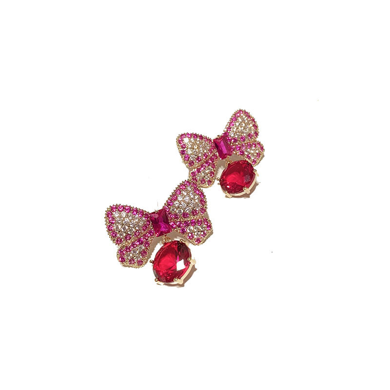 Fashion Candy Color Bow Stud Earrings display picture 3