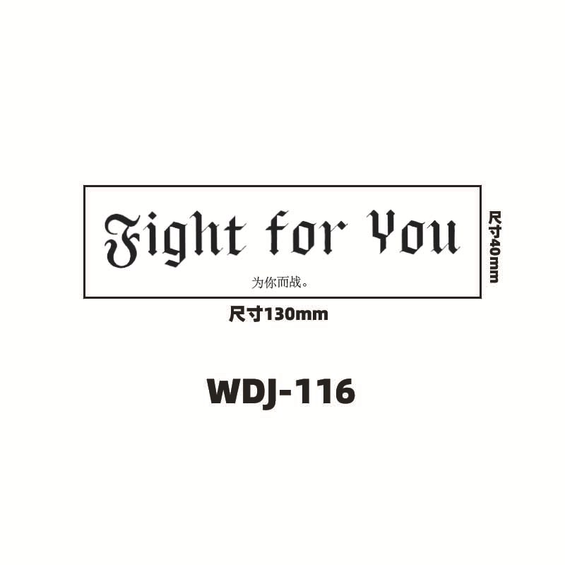 Jugo de hierbas pegatinas de tatuaje letras inglesas pegatinas de tatuaje de clavícula de la mano de espalda alta sensación impermeable a prueba de sudor semipermanente