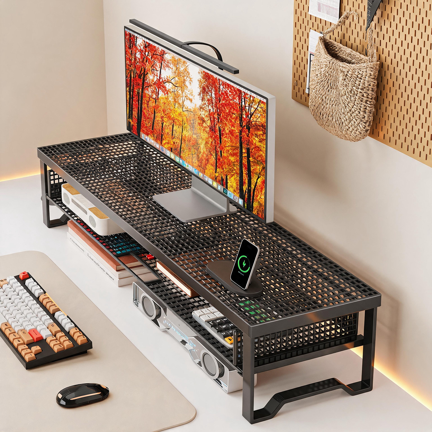 Soporte Elevador para Laptop y Monitor Universal con Disipación de Calor para Escritorio