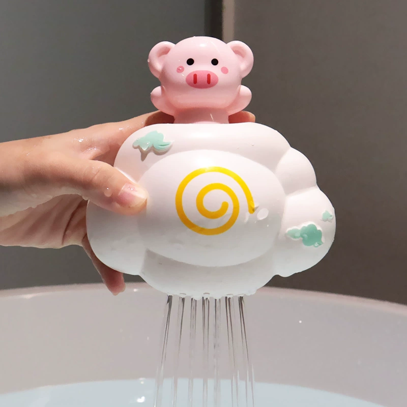 Toy for bath play in water, cloud, duck