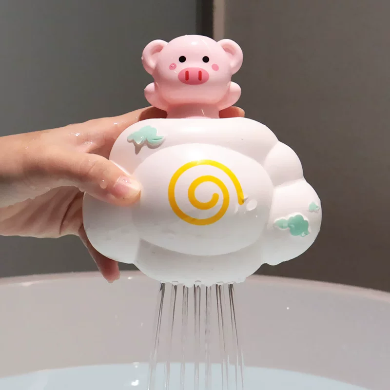 Toy for bath play in water, cloud, duck