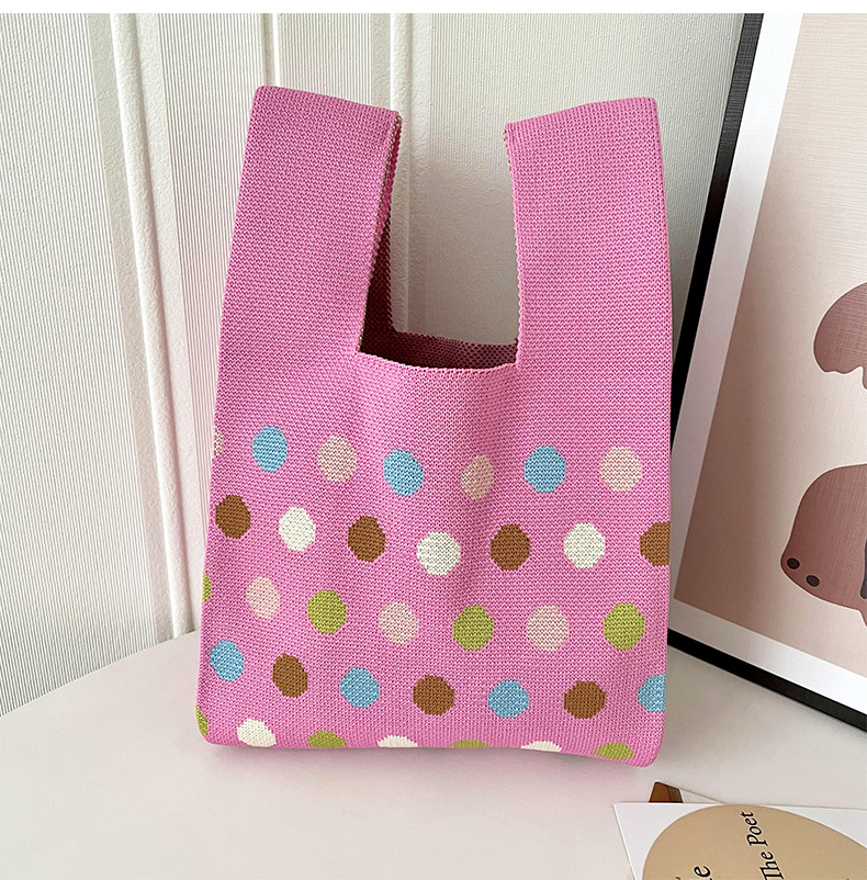 Women's Medium Polyester Polka Dots Vintage Style Square Open Handbag display picture 3