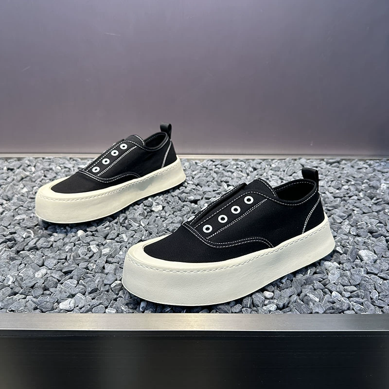 Простые парусиновые туфли для мужчин, летние новые дышащие тканевые туфли, мужская повседневная обувь, мужская обувь без шнурков на толстой подошве Jingwu