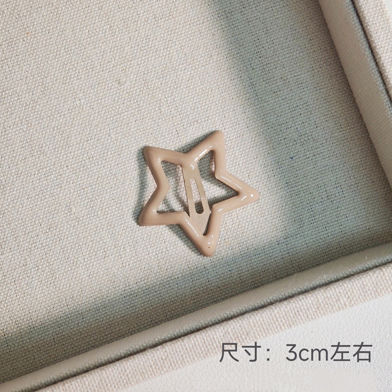 Approximately 3cm star hair clip - light coffee