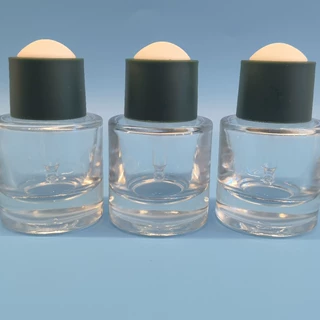 现货 20ml厚底按压精华液直圆瓶  矮胖便携带精油分装化妆品