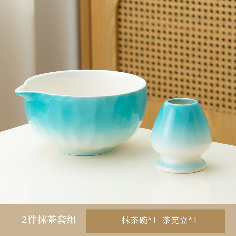 新款跨境日式陶瓷抹茶碗茶具套装茶刷宋代打抹茶工具竹茶筅百本立|undefined