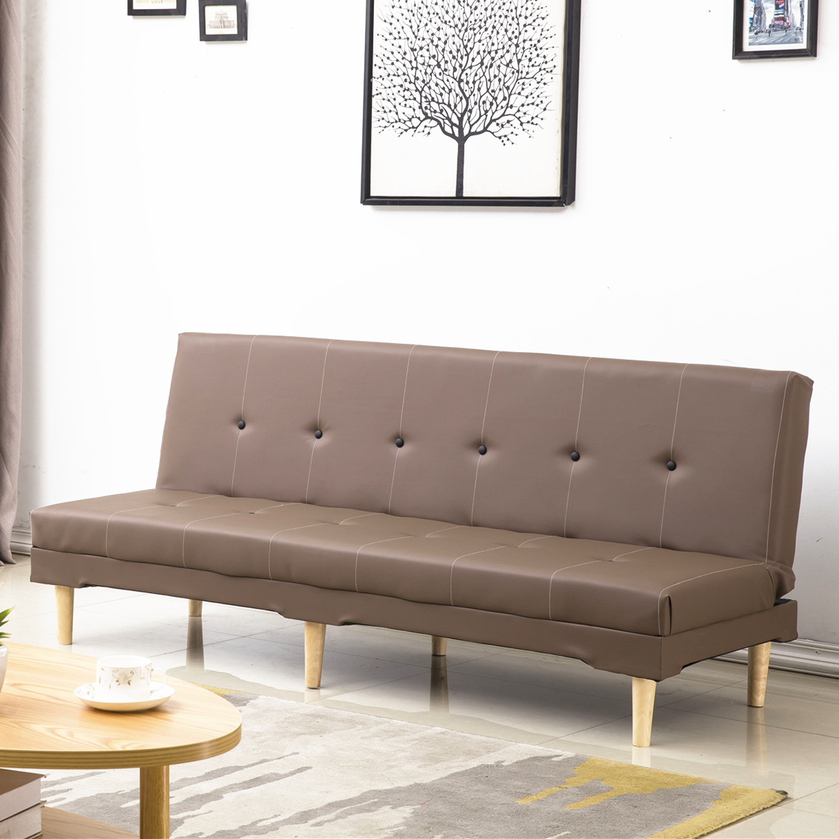 Fábrica directa sofá pequeño tipo simple cama plegable alquiler de alquiler económico esquina sala de estar dormitorio tienda al mediodía