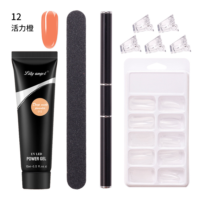 Suministro directo transfronterizo de extensión de uñas pegamento titular sin papel extensión rápida modelo de cristal sin dolor traje de clip de pegamento de cristal