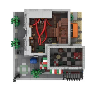 Moc-37592 Doctor's Residence and Headquarters Building Toy Set 2790 Particle Count