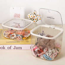 发饰收纳盒子亚克力透明桌上化妆品护肤小样小杂物置物架可叠加