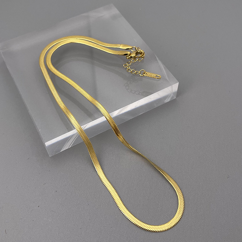 Daily Occasion Simple Style Geometric Solid Color Titanium Steel Necklace 1 Piece