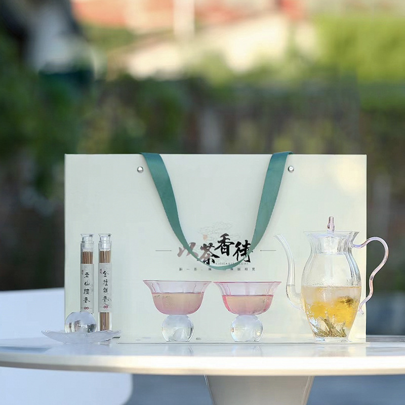 仿宋茶壶一壶二杯绿茶茶具套装家用耐热玻璃泡茶器茶杯厂家批发