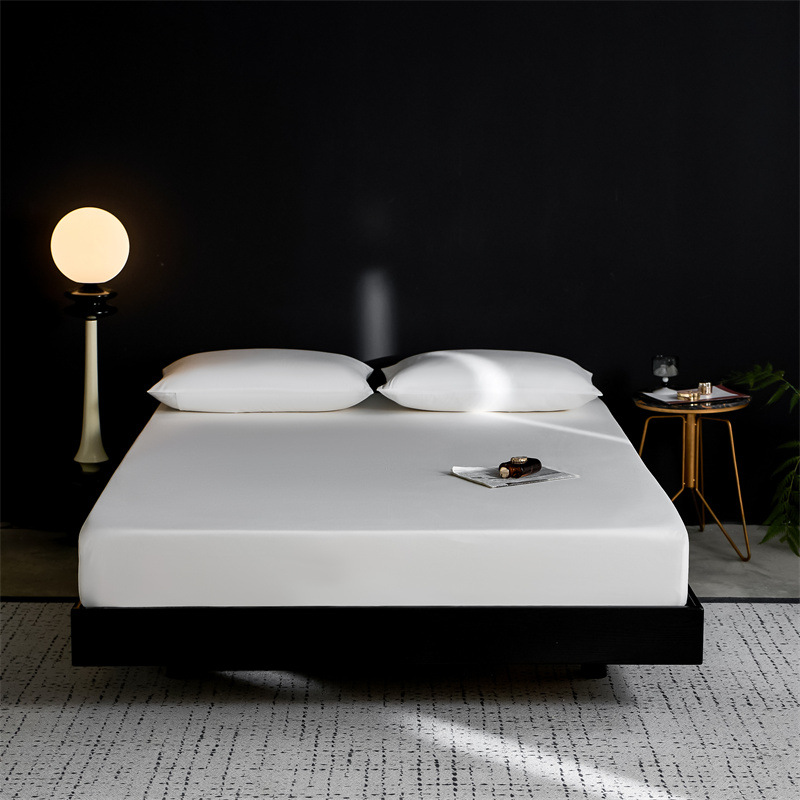 Hotel de lujo ligero de siete estrellas soporte de alta gama algodón de lana larga cama de algodón cubierta de protección de colchón cubierta antideslizante tres piezas