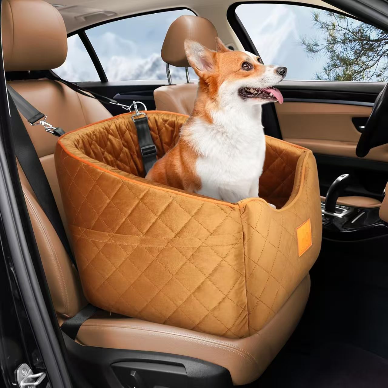 Asiento de seguridad de automóvil para mascotas portátil de viaje para perros, perros, artefactos mágicos, perros, mar vacío