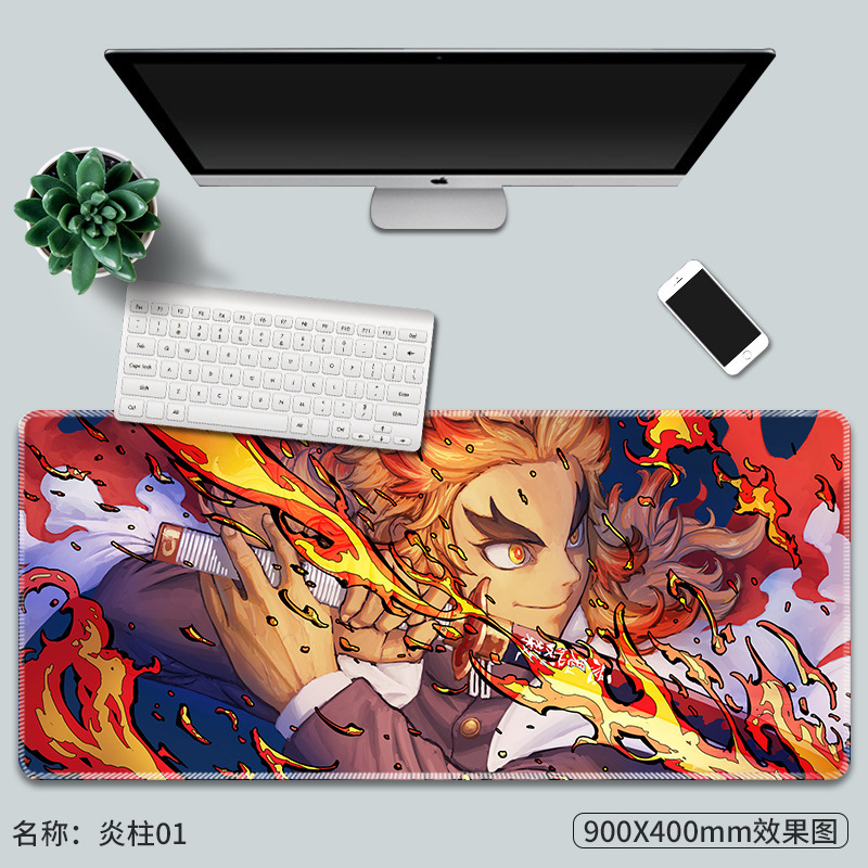 鬼滅の刃マウスパッド超大型アニメ黒死牟恋柱ゲーム電競キーボードパッド工場卸売テーブルパッド|undefined