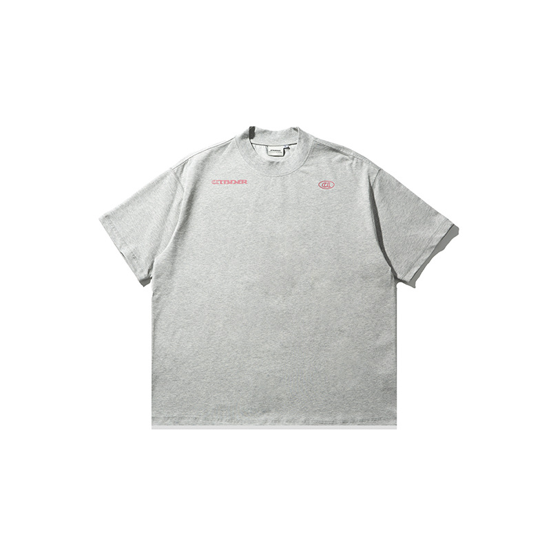 Summer Japanese trend retro T-shirt with a round collar