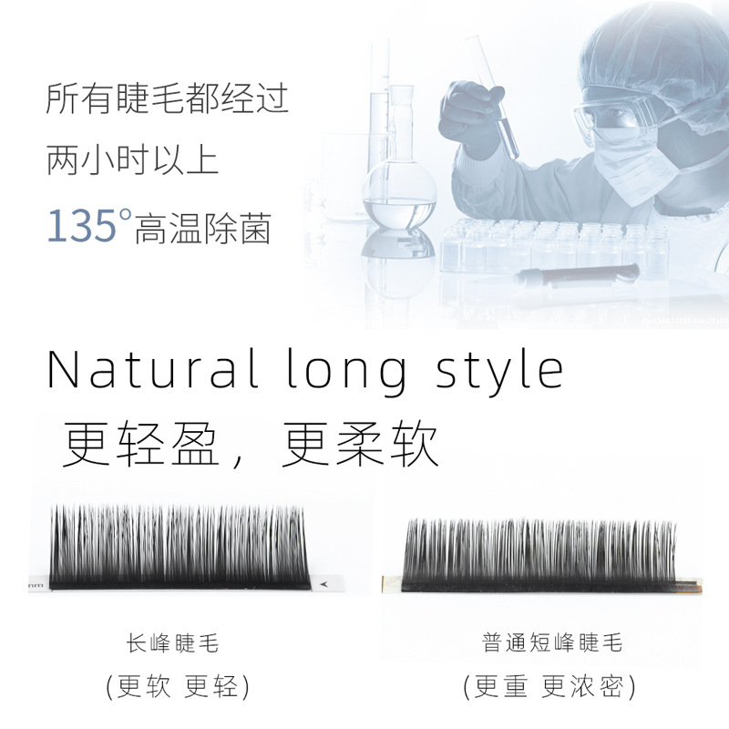 NAGARAKU0.07 sola Ronda pelo tomar más cómic hadas girasol suave terciopelo injerto pestañas postizas