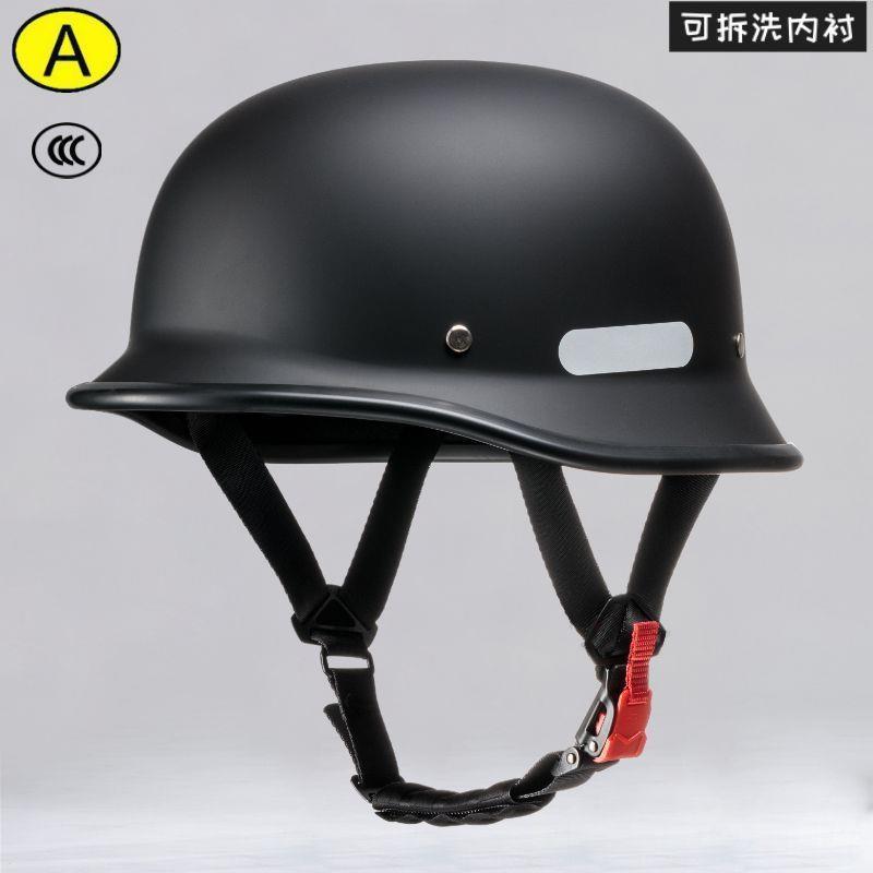 New national standard oversized retro motorcycle helmet, German-style steel helmet, soldier helmet, cruiser half helmet