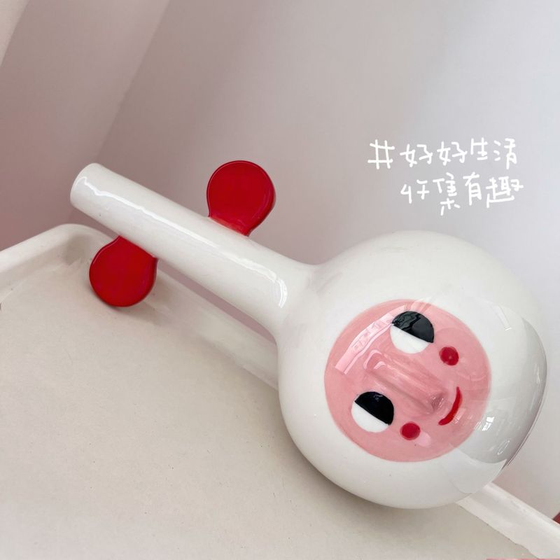 红耳朵陶瓷花瓶创意礼物卧室高颜值趣味装饰摆件室内桌面可爱摆设|undefined