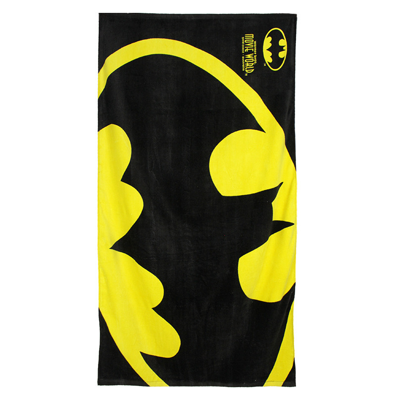 Foreign Trade Quality 100% Cotton Batman Printed Bath Towel Pure Cotton Cut Velvet Screen Printed Beach Towel Foreign Trade Quality 100% Cotton Batman Printed Bath Towel Pure Cotton Cut Velvet Screen Printed Beach Towel