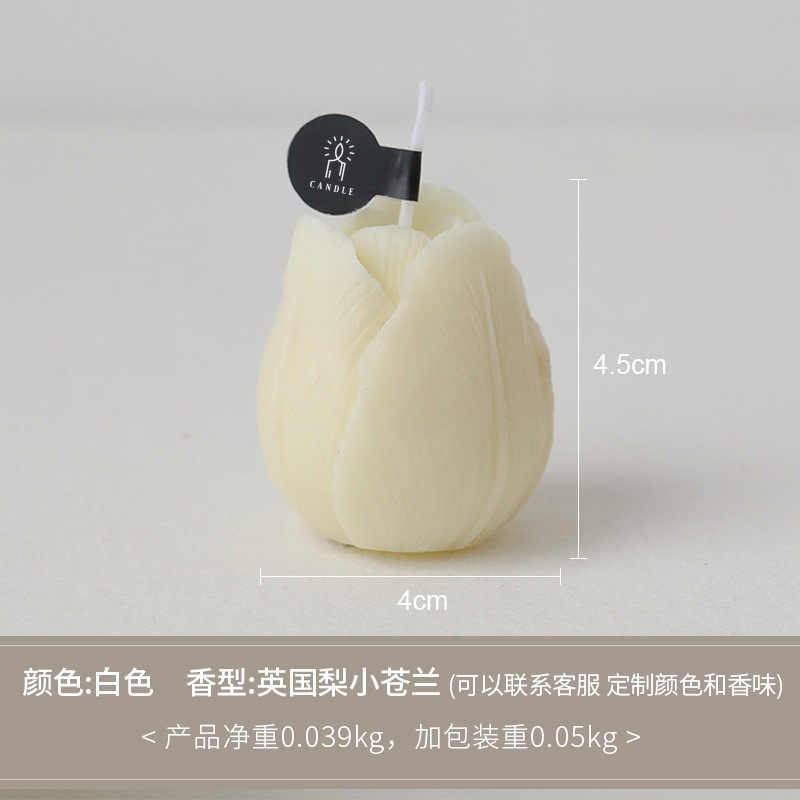Tulipán aromaterapia vela mano regalo hecho a mano regalo creativo decoración Día DE LA Madre forma de la flor vela al por mayor