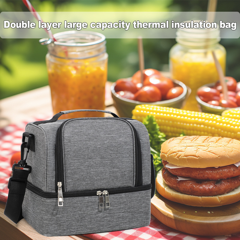 Nueva bolsa de aislamiento de tela Oxford gruesa, bolsa de picnic, bolsa bento con arroz, bolsa de almuerzo, bolsa de hielo al aire libre, bolsa de leche trasera, fresca