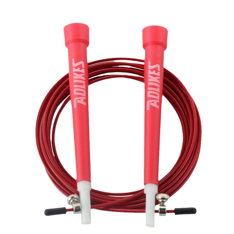 Cuerda de Saltar de Acero para Ejercicio Físico, Examen de Competición, Velocidad Ajustable, Mango de Plástico