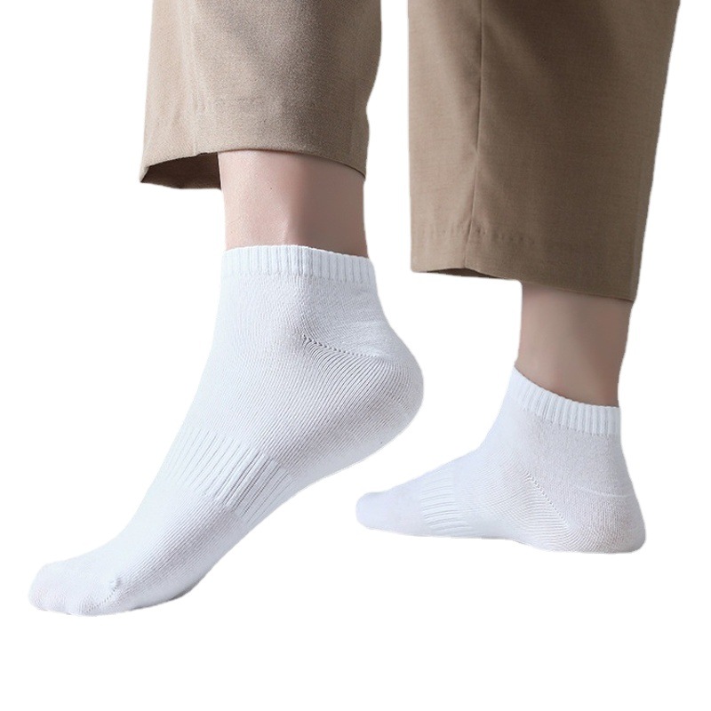 Calcetines de algodón para hombre, calcetines a media pantorrilla blancos y negros, calcetines cortos para mujer, calcetines largos deportivos para estudiantes, desodorantes y absorbentes del sudor, de algodón puro para primavera y verano