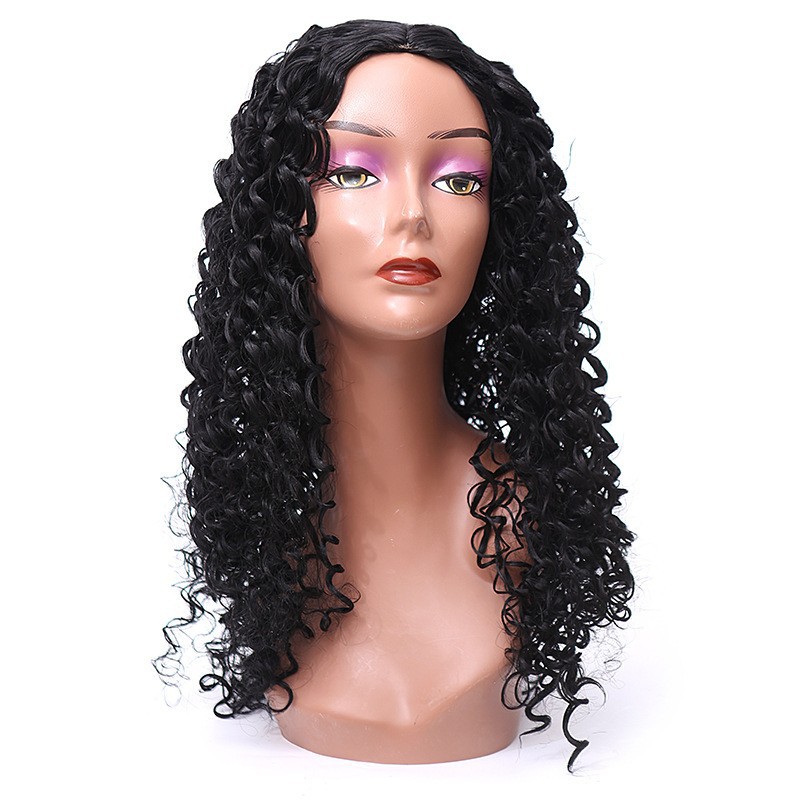 Europa al por mayor fibra química peluca larga peluca pequeña