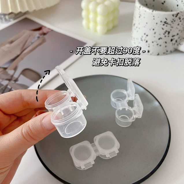 Повседневный прозрачный невидимый футляр для очков для близорукости, коробка для ухода, двойная коробка, коробка-компаньон, коробка для контактных линз, пластиковый стандартный предмет